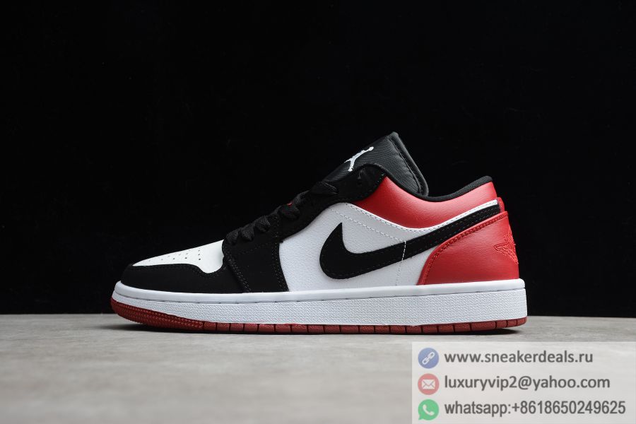 Air Jordan 1 Low 'Black Toe' 553558-116 Unisex Basketball Shoes
